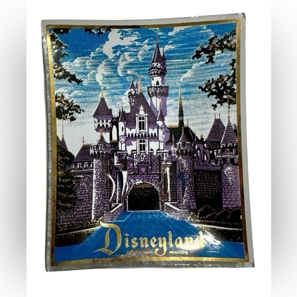 Disney Other - VINTAGE Disney Disneyland Castle Dish with Gold Accents Vintage 1960s 60s VTG